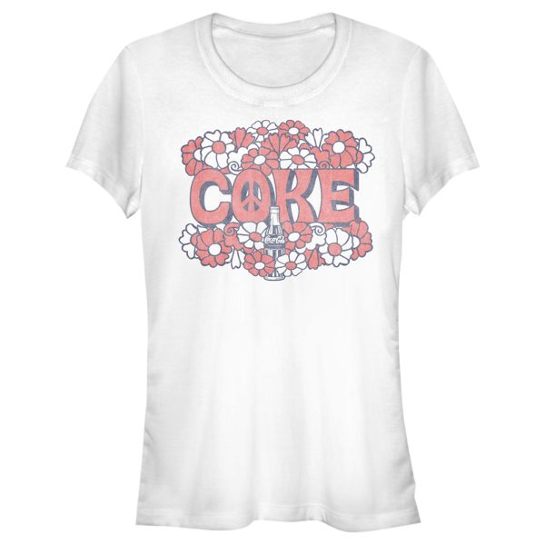 Junior’s Coca Cola Unity Floral Logo T-Shirt