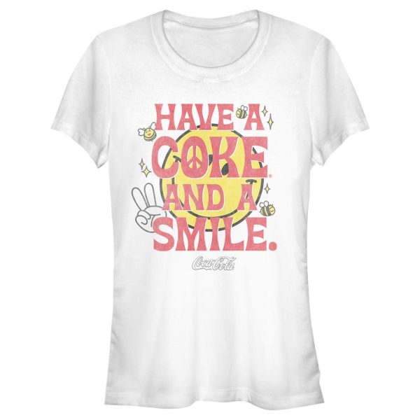 Junior’s Coca Cola Unity Have a Coke and a Smile Peace T-Shirt