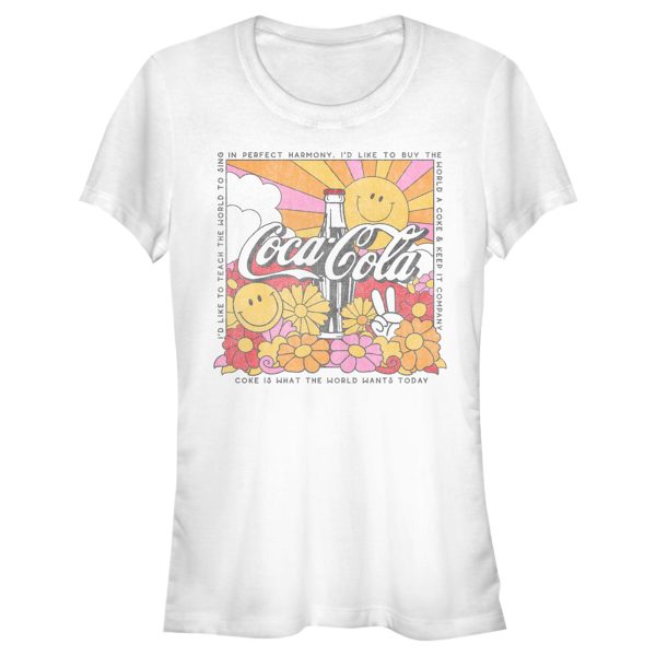 Junior’s Coca Cola Unity Square Lyrics Logo T-Shirt