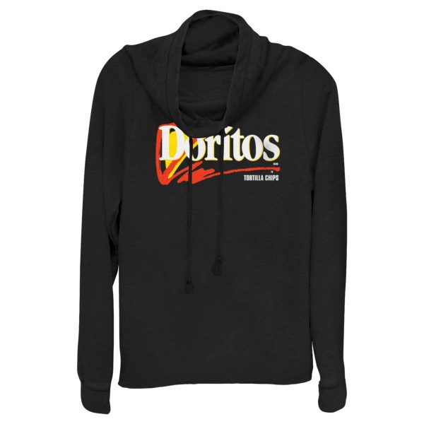 Junior’s Doritos 90s Logo Grey Cowl Neck Sweatshirt