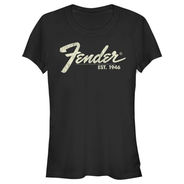 Junior’s Fender Distressed Logo T-Shirt