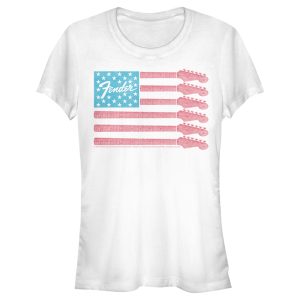 Junior’s Fender Guitar Flag Logo T-Shirt