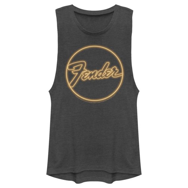 Junior’s Fender Neon Logo Festival Muscle Tee