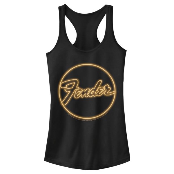 Junior’s Fender Neon Logo Racerback Tank Top