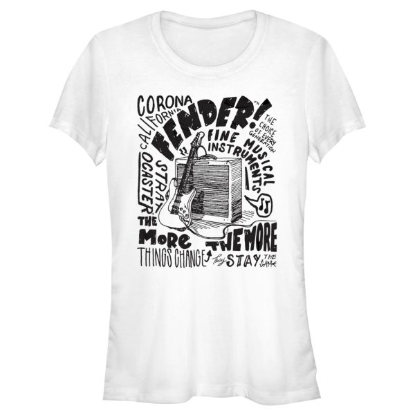 Junior’s Fender Sketch Poster T-Shirt