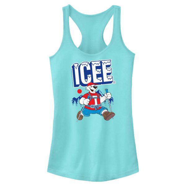 Junior’s ICEE Bear Happy Hiking Racerback Tank Top