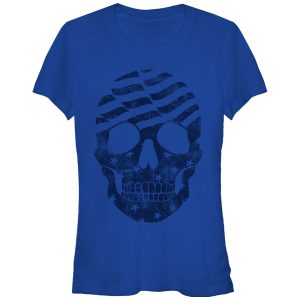 Junior’s Lost Gods American Flag Skull T-Shirt