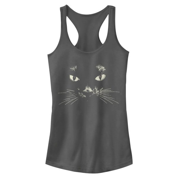 Junior’s Lost Gods Black Cat Face Racerback Tank Top