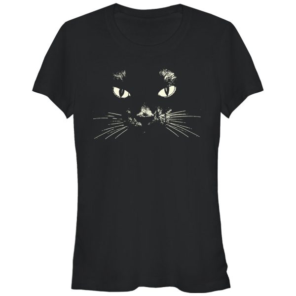 Junior’s Lost Gods Black Cat Face T-Shirt