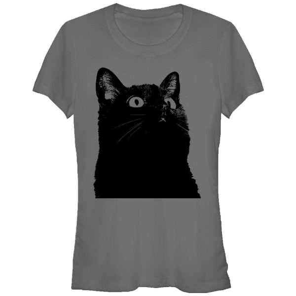 Junior’s Lost Gods Black Cat Profile T-Shirt