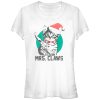 Junior’s Lost Gods Christmas Kitten Mrs. Claws T-Shirt