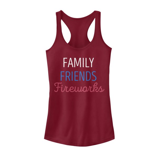 Junior’s Lost Gods Fourth of July Family Fireworks Racerback Tank Top