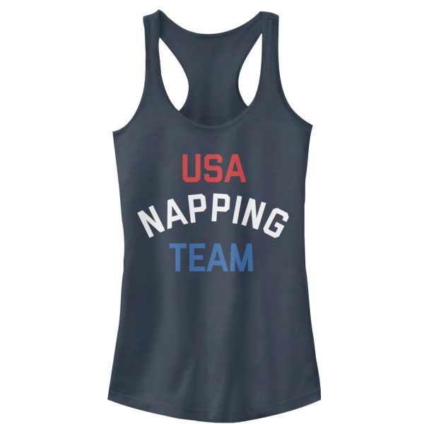 Junior’s Lost Gods Fourth of July U.S.A. Napping Team Racerback Tank Top