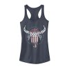 Junior’s Lost Gods Fourth of July Wild & Free Skull Racerback Tank Top