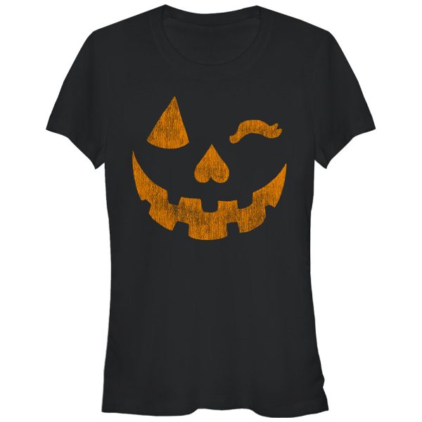 Junior’s Lost Gods Halloween Jack-o’-Lantern Wink T-Shirt