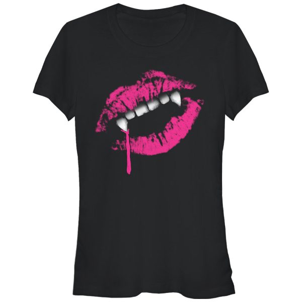 Junior’s Lost Gods Halloween Lipstick Vampire Fangs T-Shirt