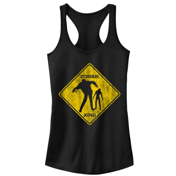 Junior’s Lost Gods Halloween Zombie Crossing Racerback Tank Top