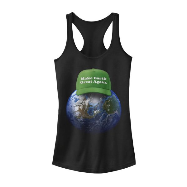 Junior’s Lost Gods Make Earth Great Again Hat Racerback Tank Top