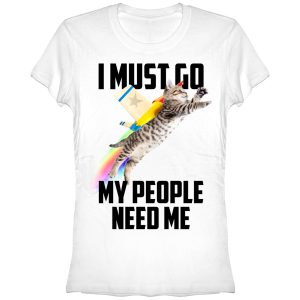 Junior’s Lost Gods My People Need Me Cat T-Shirt