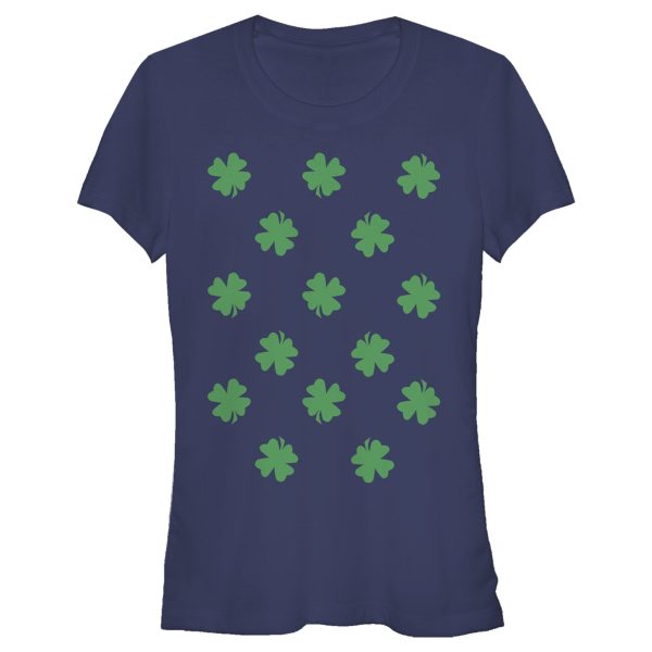 Junior’s Lost Gods St. Patrick’s Day Four-Leaf Clover Print T-Shirt