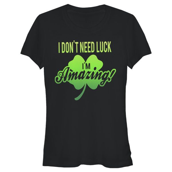 Junior’s Lost Gods St. Patrick’s Day I Don’t Need Luck I’m Amazing! T-Shirt