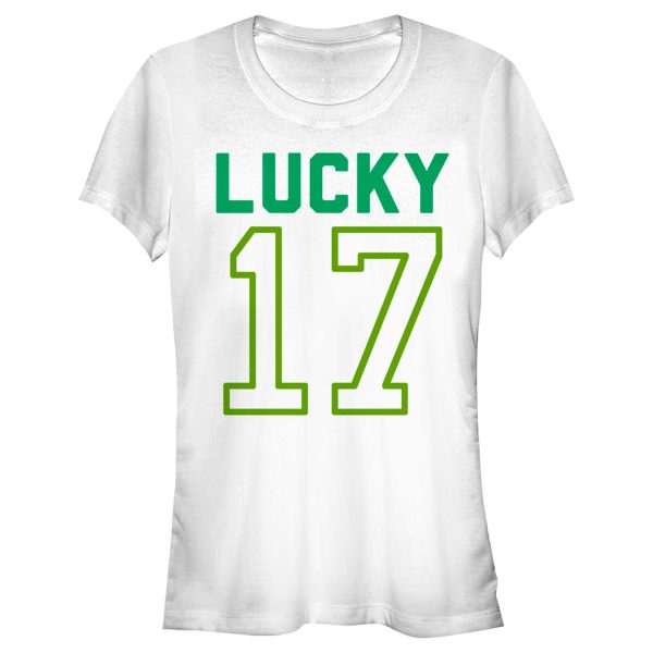 Junior’s Lost Gods St. Patrick’s Day Lucky Number 17 T-Shirt