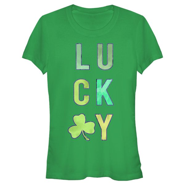 Junior’s Lost Gods St. Patrick’s Day Lucky Tie-Dye Fill T-Shirt