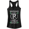 Junior’s Lost Gods St. Patrick’s Day Pinch Back Racerback Tank Top