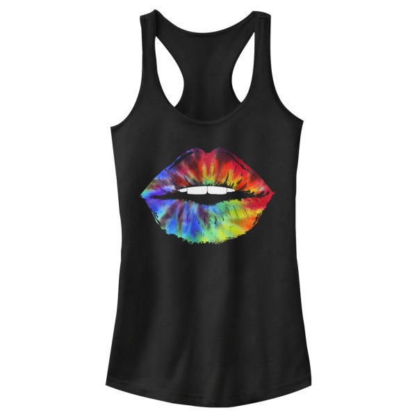 Junior’s Lost Gods Tie-Dye Kisses Racerback Tank Top