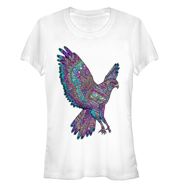 Junior’s Lost Gods Tribal Print Hawk T-Shirt