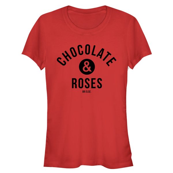 Junior’s Lost Gods Valentine’s Day Chocolate and Roses T-Shirt