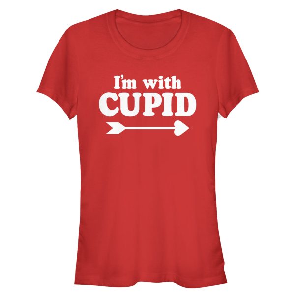 Junior’s Lost Gods Valentine’s Day I’m With Cupid T-Shirt