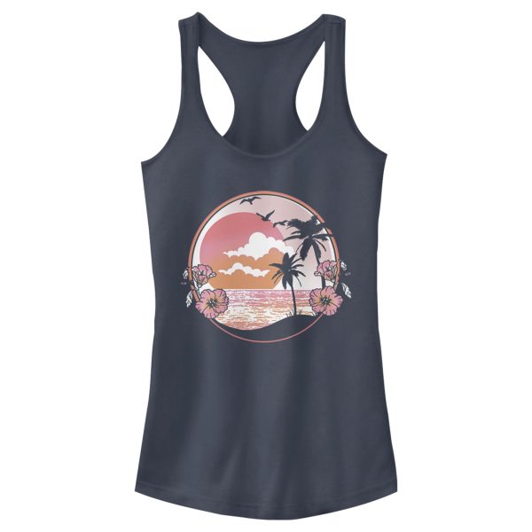 Junior’s Lost Gods Vintage Tropical Vibes Racerback Tank Top