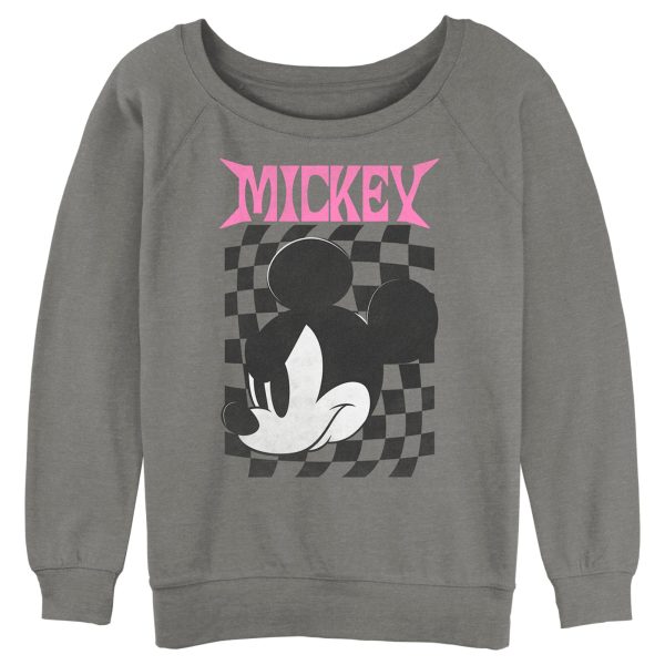 Junior’s Mickey & Friends Angry Checker Logo Sweatshirt