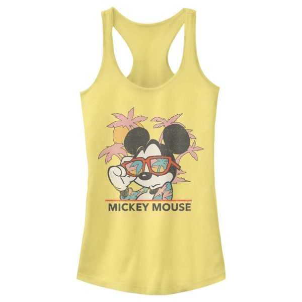 Junior’s Mickey & Friends Beach Ready Mickey Mouse Racerback Tank Top