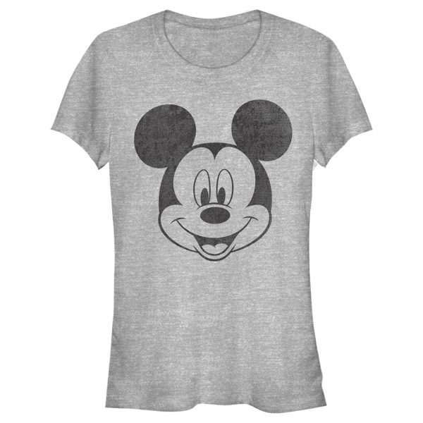 Junior’s Mickey & Friends Big Smiling Mickey Mouse Face T-Shirt