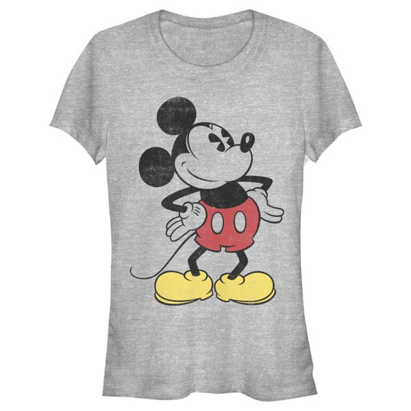 Junior’s Mickey & Friends Classic Mickey Distressed T-Shirt