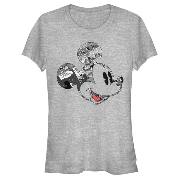 Junior’s Mickey & Friends Comic book Mickey Mouse Face T-Shirt