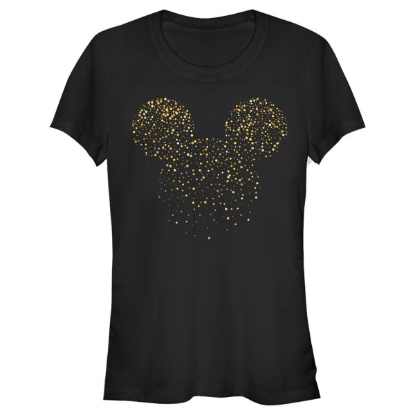 Junior’s Mickey & Friends Confetti Mickey Mouse Logo T-Shirt