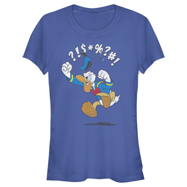 Junior’s Mickey & Friends Donald Duck Angry Jump T-Shirt