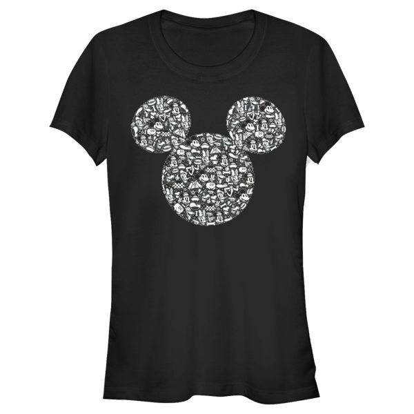 Junior’s Mickey & Friends Filled With Faces T-Shirt