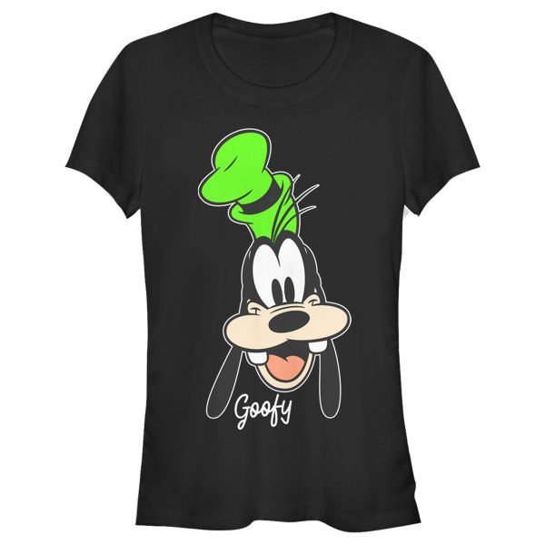 Junior’s Mickey & Friends Goofy Big Face T-Shirt