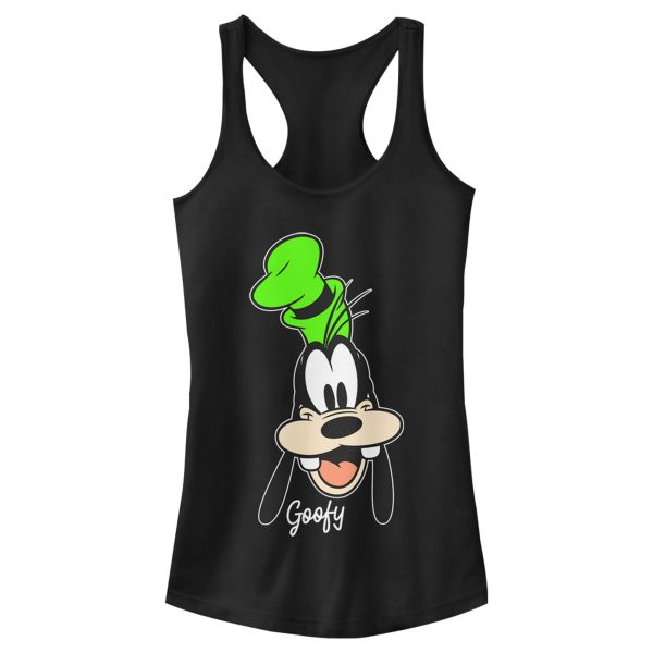 Junior’s Mickey & Friends Goofy Portrait Racerback Tank Top