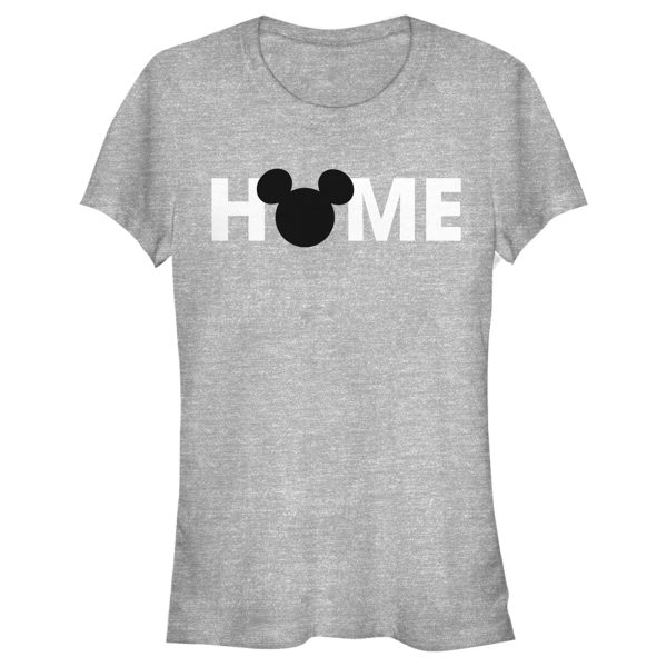 Junior’s Mickey & Friends Home Mickey Mouse Logo T-Shirt