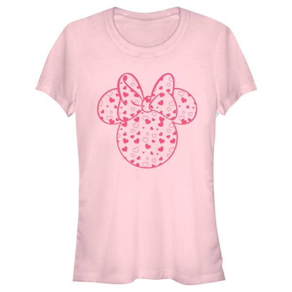 Junior’s Mickey & Friends Mickey and Friends Minnie Heart Silhouette T-Shirt