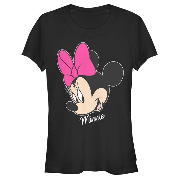 Junior’s Mickey & Friends Minnie Mouse Big Face T-Shirt