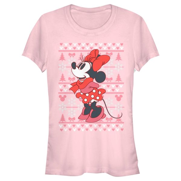 Junior’s Mickey & Friends Minnie Winter Sweater T-Shirt