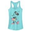Junior’s Mickey & Friends Rainbow Tie-Dye Minnie Mouse Racerback Tank Top
