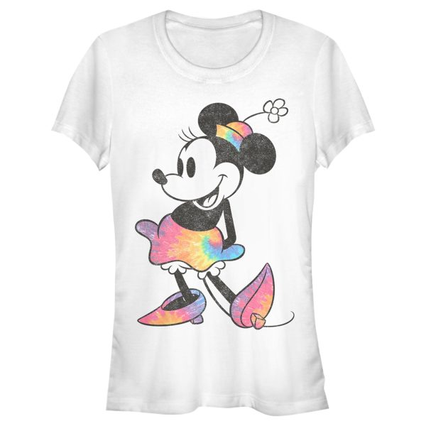 Junior’s Mickey & Friends Rainbow Tie-Dye Minnie Mouse T-Shirt