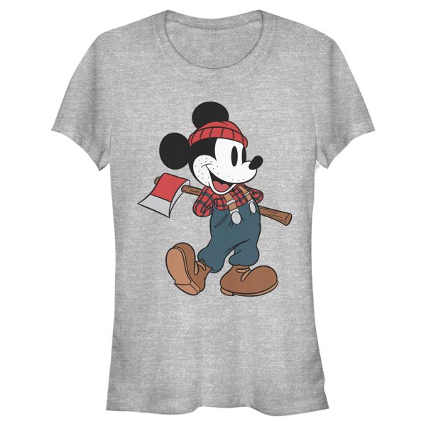 Junior’s Mickey & Friends Retro Lumberjack Mickey Mouse T-Shirt